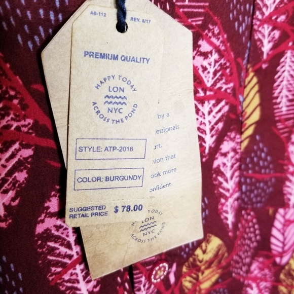 Across the Pond Men's Button-down Shirt NWT - Picture 6 of 8